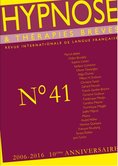 Revue Hypnose et Thérapies Brèves n°41
